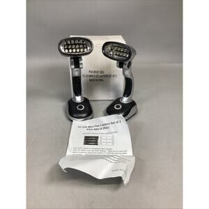 12 LED’s - Set Of 2 Mini Flex 8" Counter / Desk Lantern - NEW